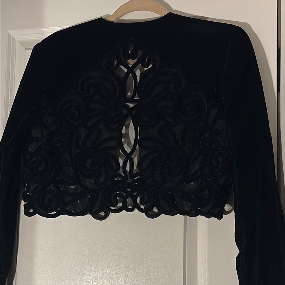 Scott McClintock Black Crop Cut Out Jacket
